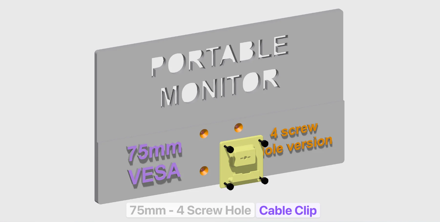 VESA 75mm to 1/4"-20 Adapter (4-screw) product image (4)