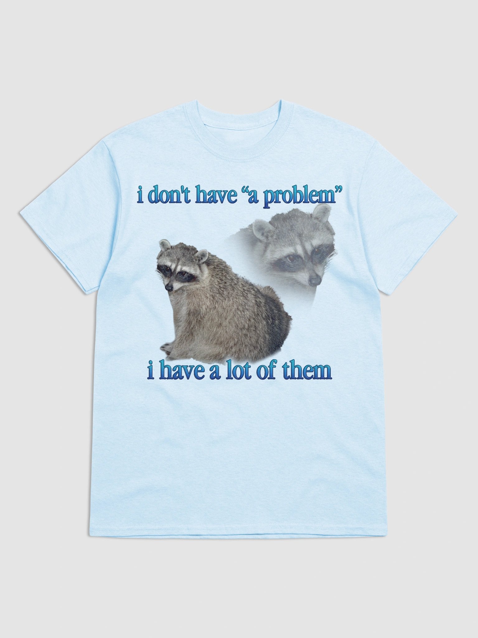 I don't have a problem Raccoon T-Shirt product image (37)