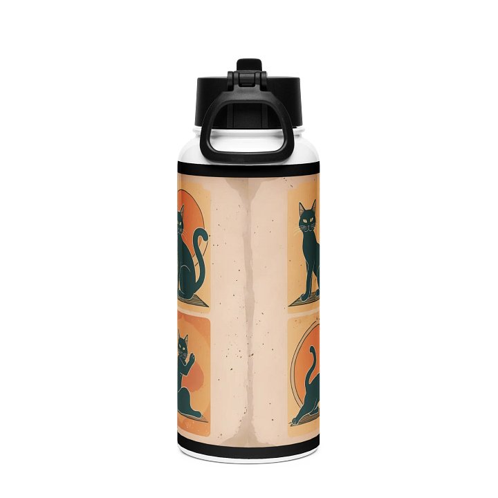 Black Cat Yoga Stainless Steel Bottle product image (2)