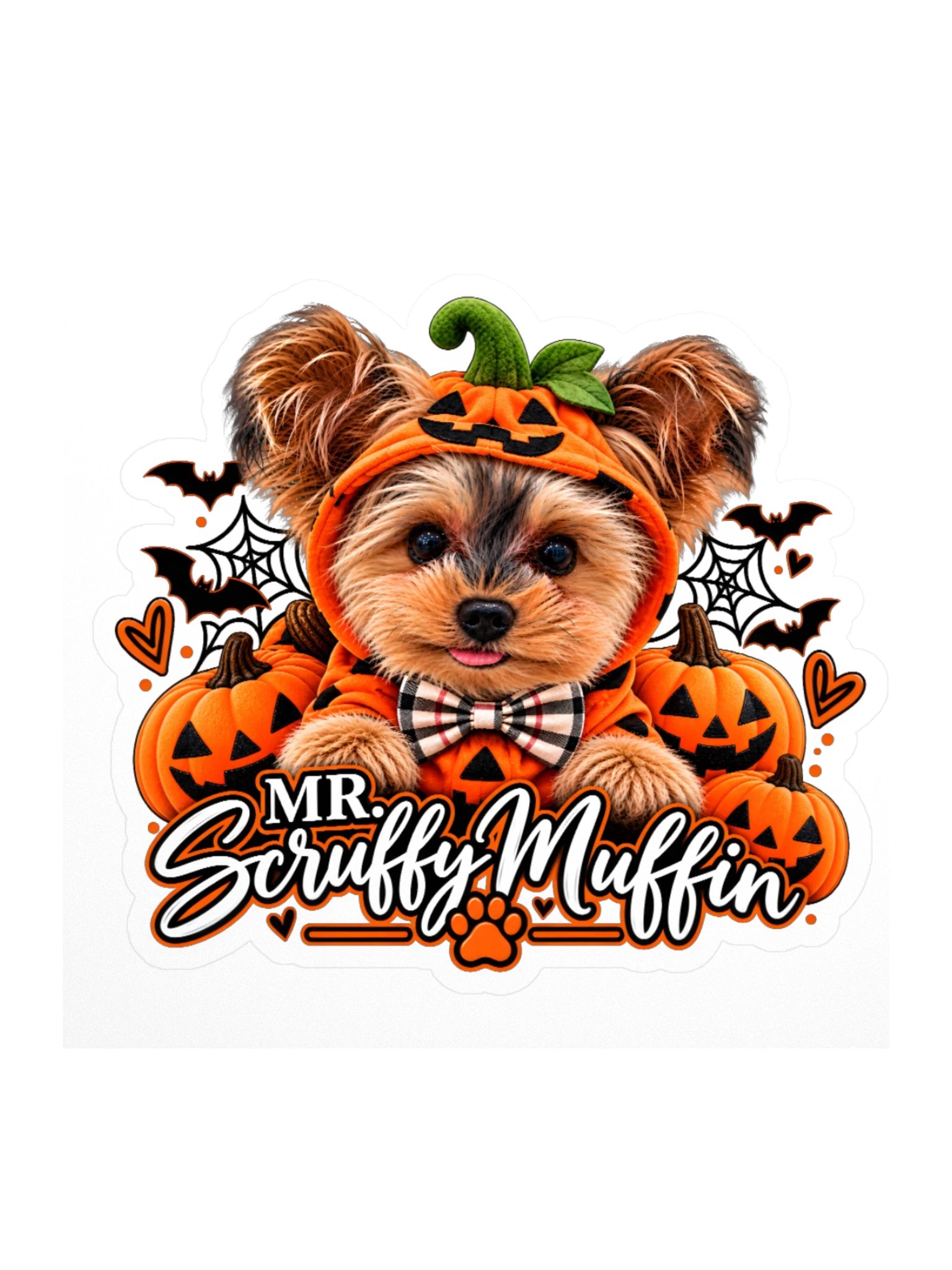🎃🐾 Mr. Scruffy Muffin Halloween Stickers product image (1)
