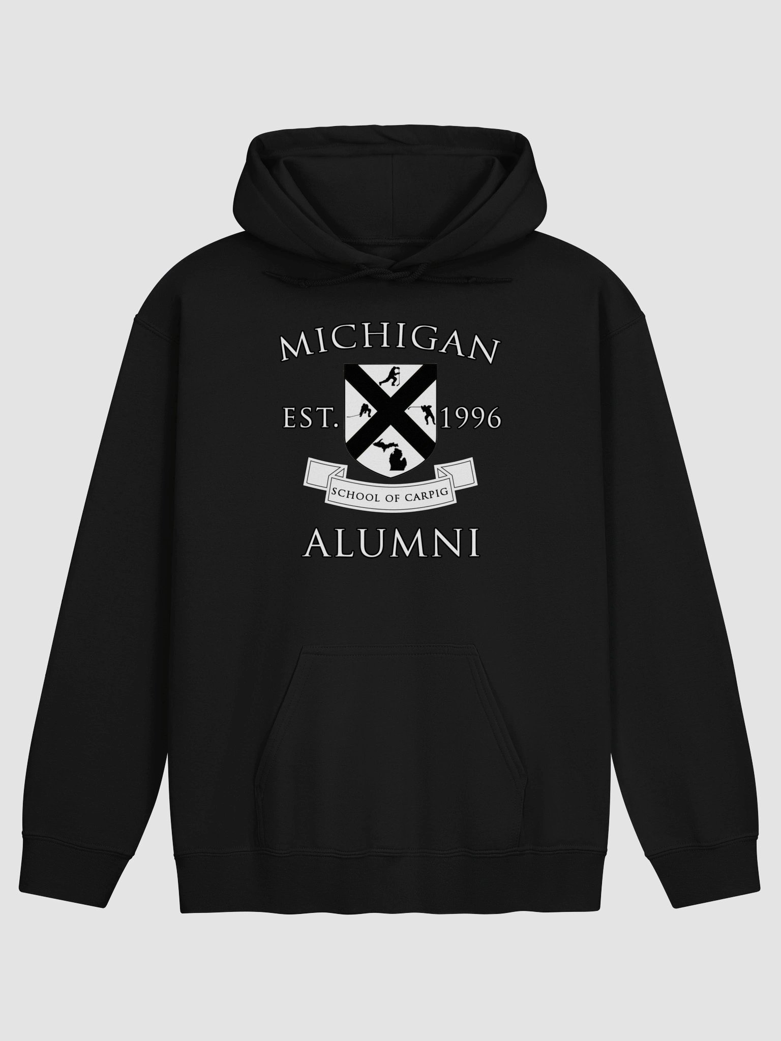 Michigan Alumni Hoodie (Black & White) product image (1)