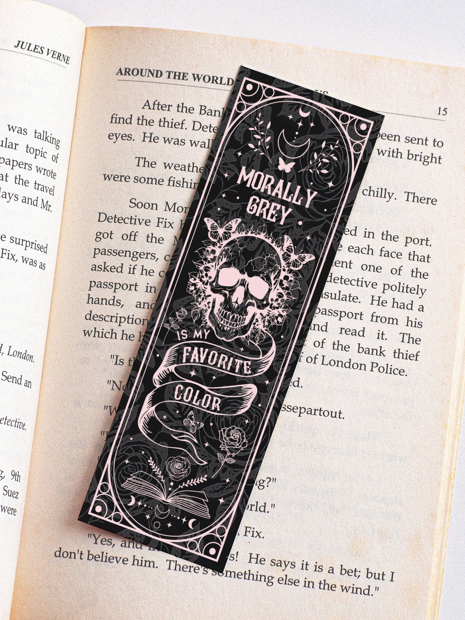 Smut Bookmark Dark Romance Witchy Morally Grey Boho Black Pink PNG, Printable Bookmarks, Smutty Bookish, Digital Download, Gift for Reader product image (3)