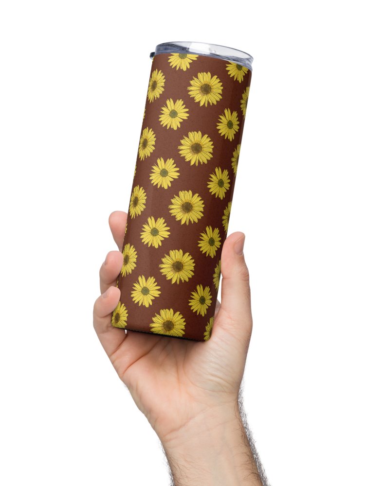 “Helianthus Sunflower Polka Dot” 20-ounce Stainless Steel Tumbler with Straw product image (2)