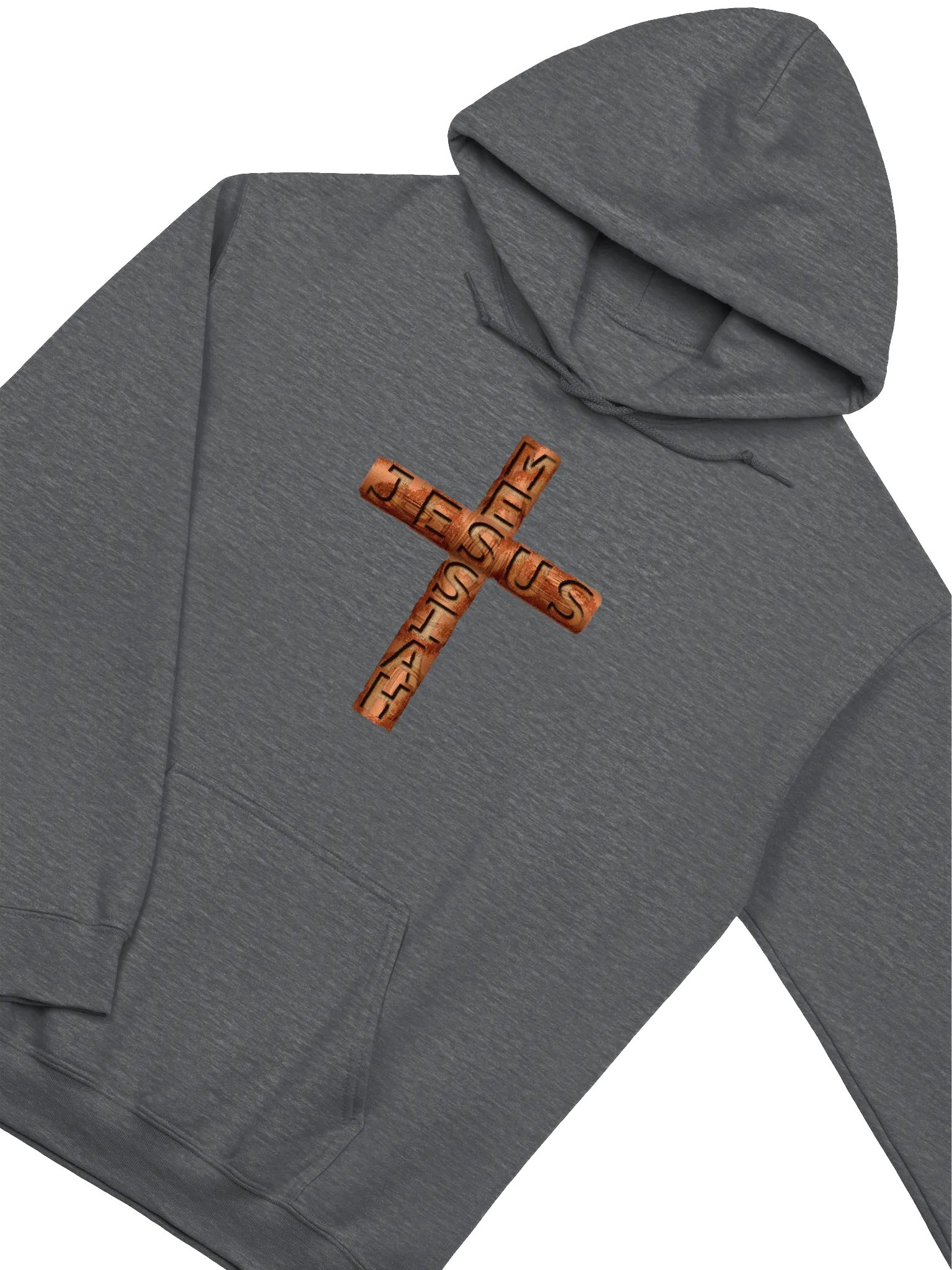 Jesus Messiah Engraved On A Rugged Cross Hoodie product image (3)