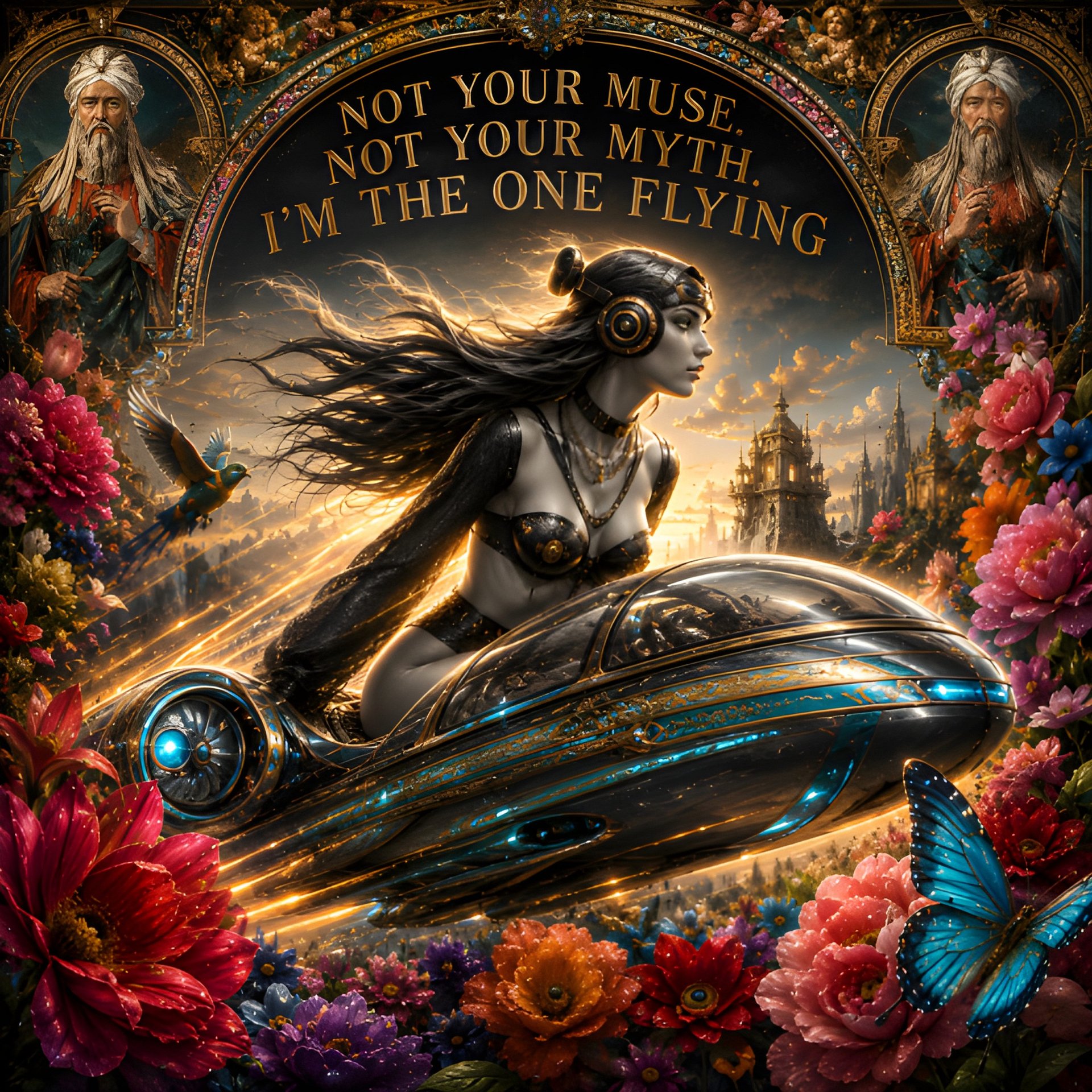 Not Your Muse Quote - 8K Steampunk Wall Art JPG 300DPI product image (2)