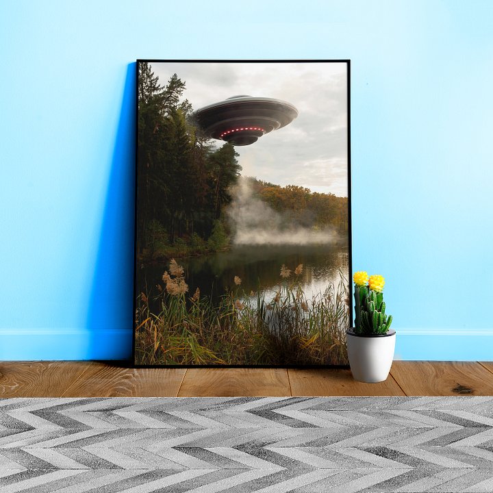 The Truth is Out There / The X-Files photo of UFO 80s — sci-fi poster, movie art, I want to believe poster, space print, aliens wall decor product image (1)