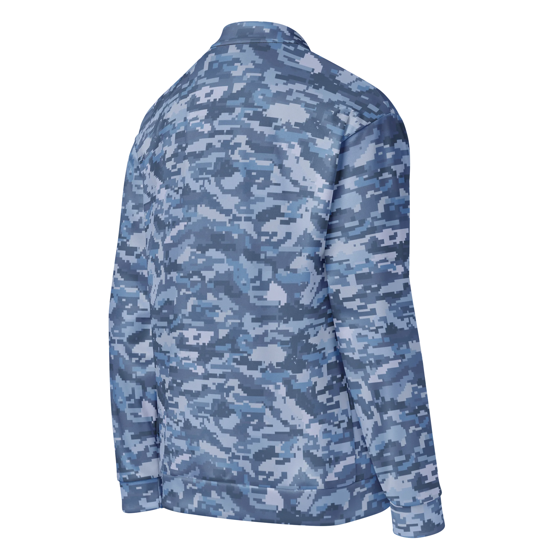 Blue Pixel Military Camouflage Bomber Jacket product image (4)