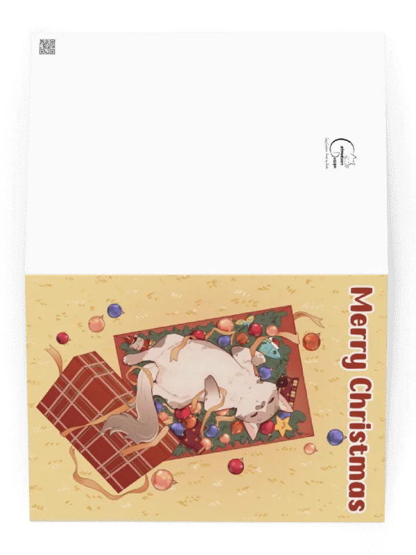 Festive cat box - Printable Christmas Card | Digital Download product image (2)