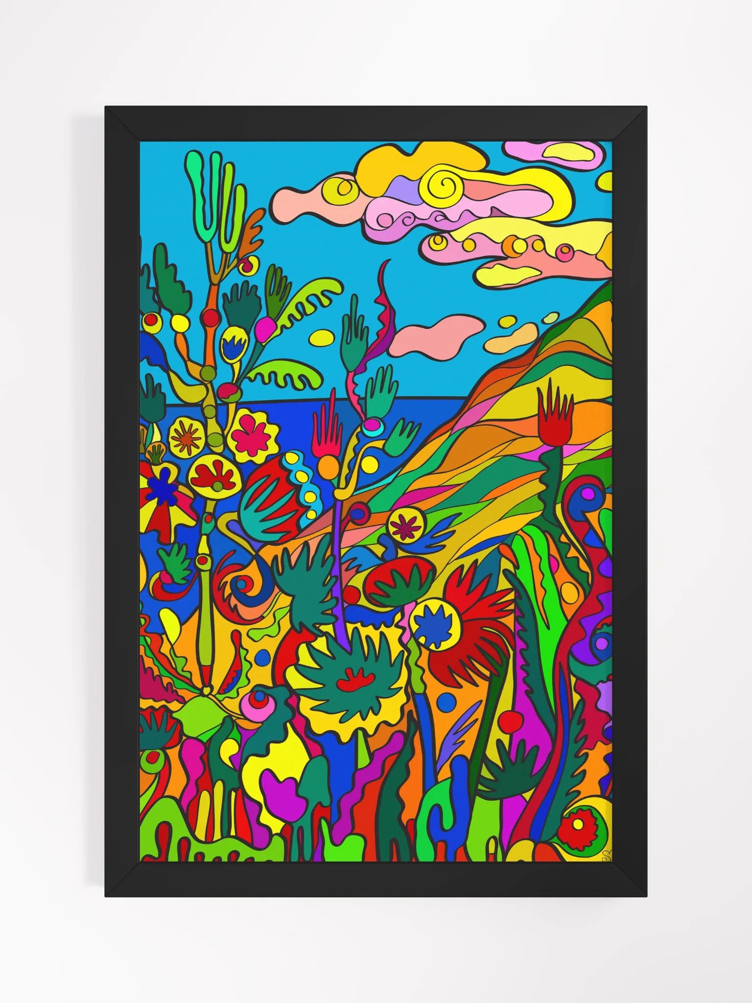 Whimsical Wonderland Framed Poster - Tropical Seashore product image (2)