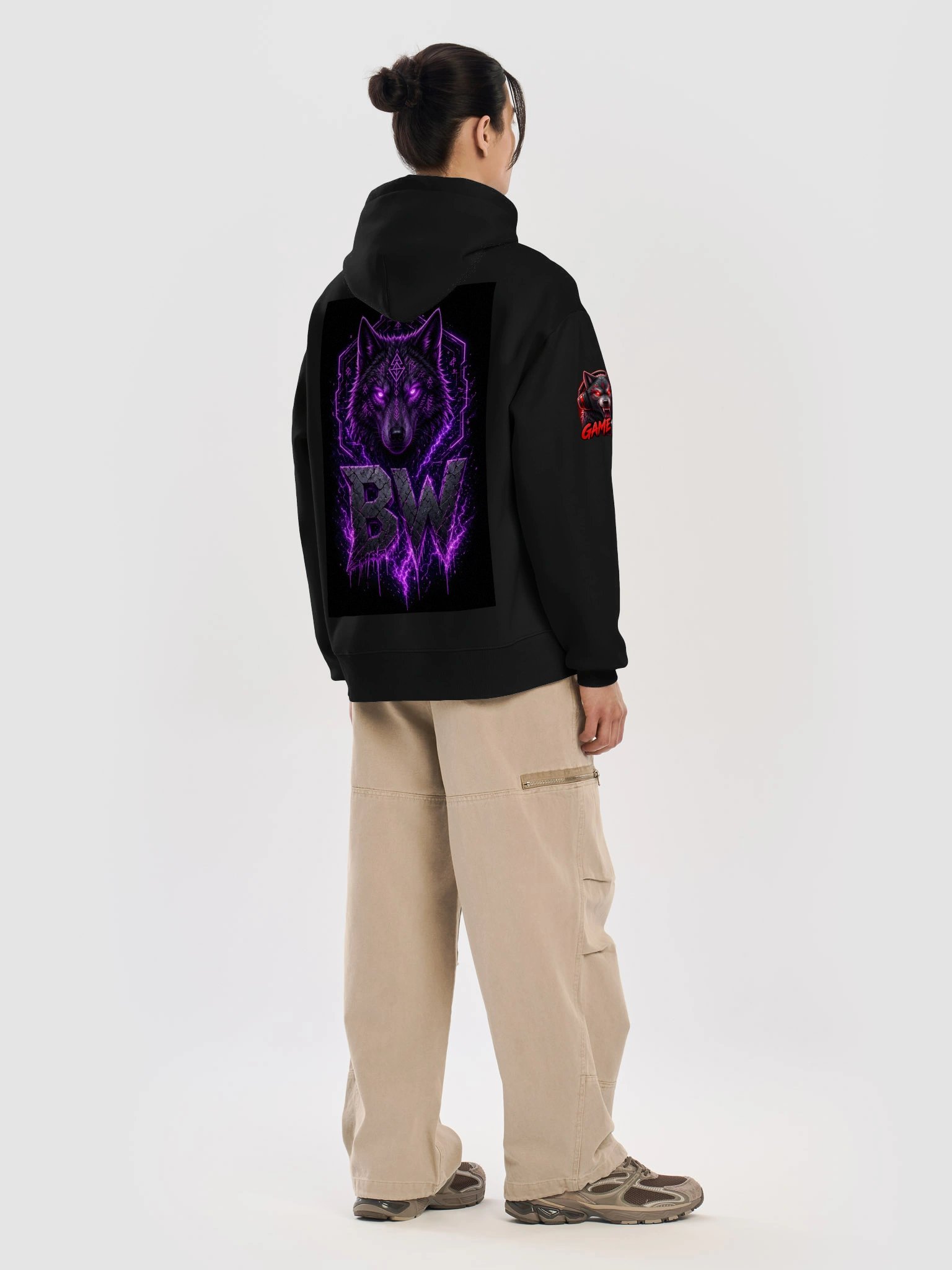 Crowned Wolf BW Heavy Hoodie product image (38)