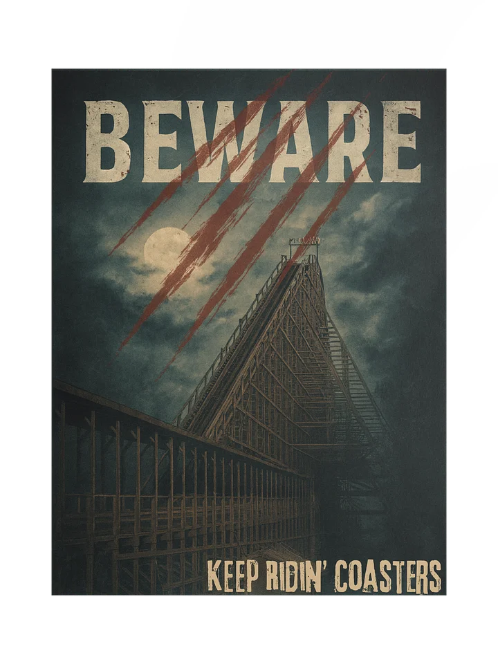Beware of the Beast - Keep Ridin' Coasters | 18x24" product image (1)