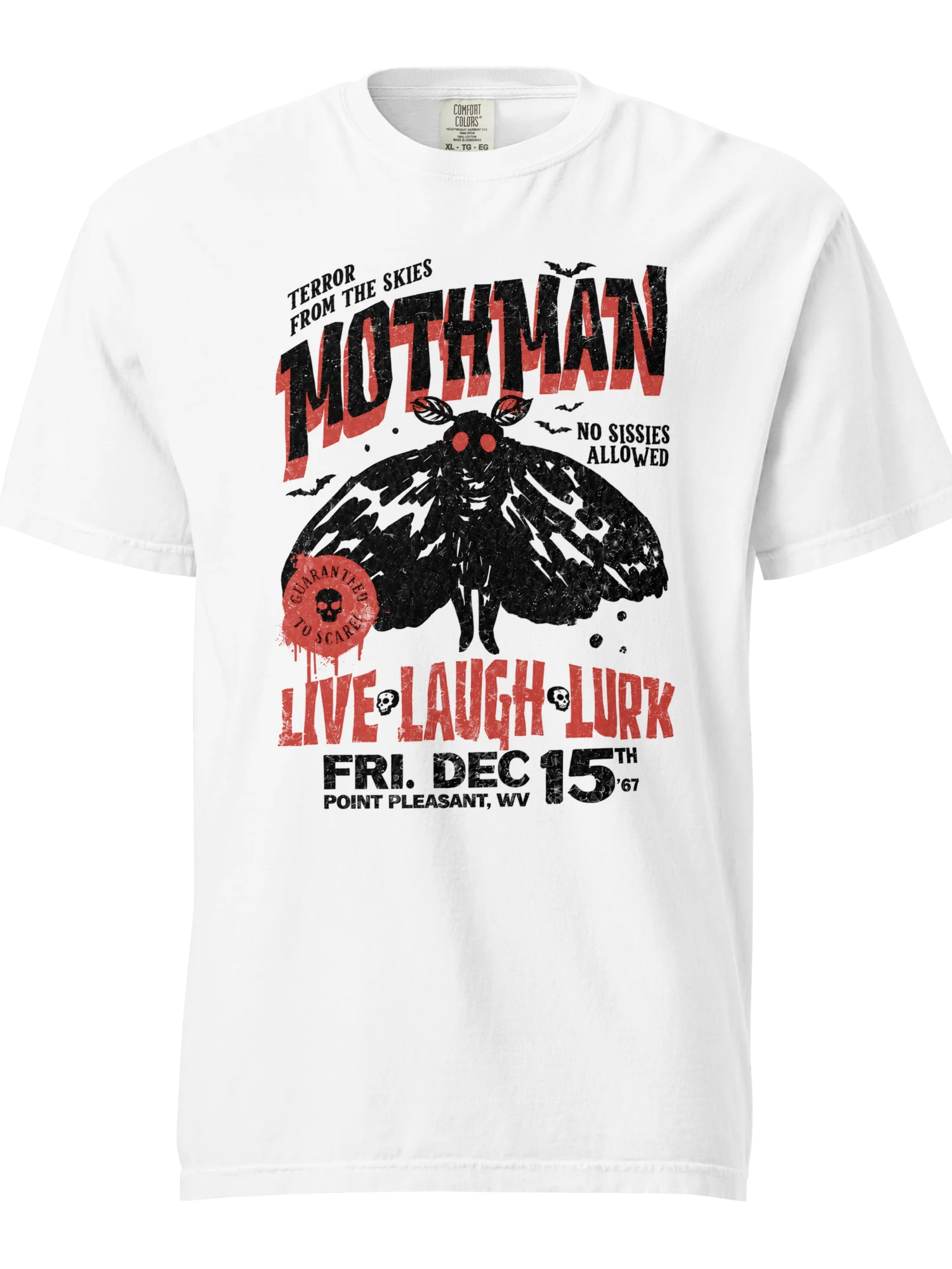 Mothman Live Laugh Lurk Shirt – Point Pleasant WV Comfort Colors Tee product image (5)
