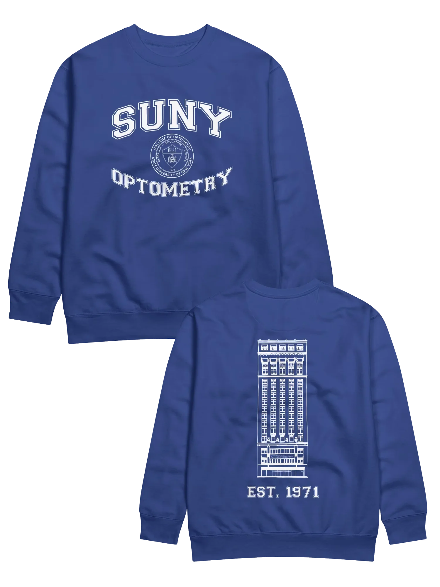 SUNY Optometry - Varsity Crew Sweatshirt product image (1)