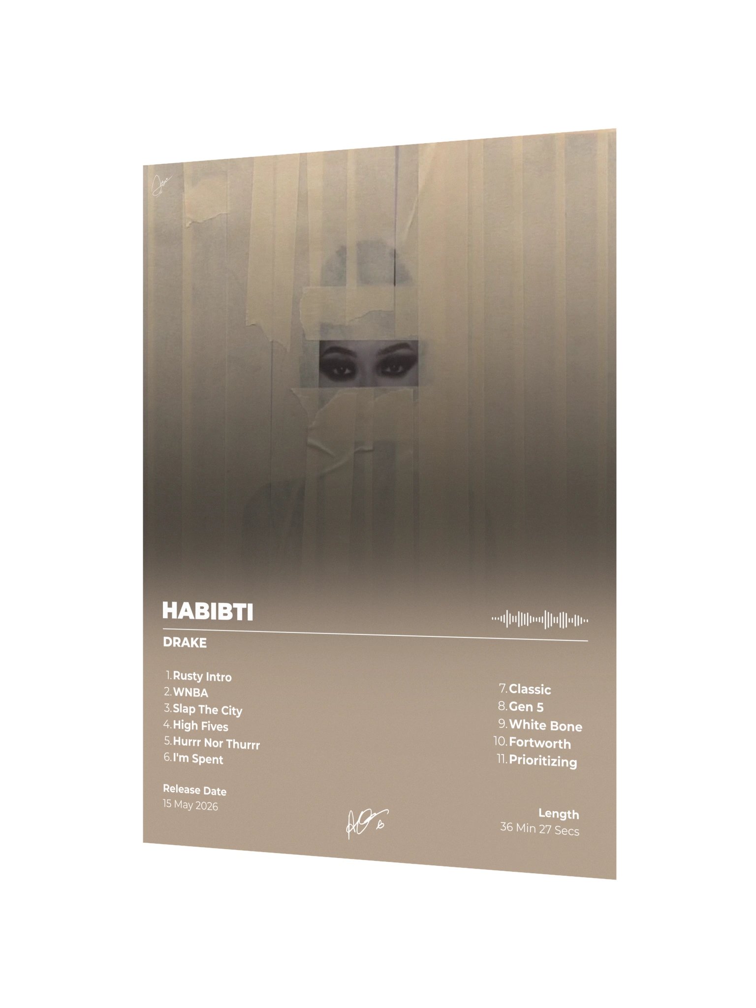 HABIBTI Drake Album Poster product image (2)