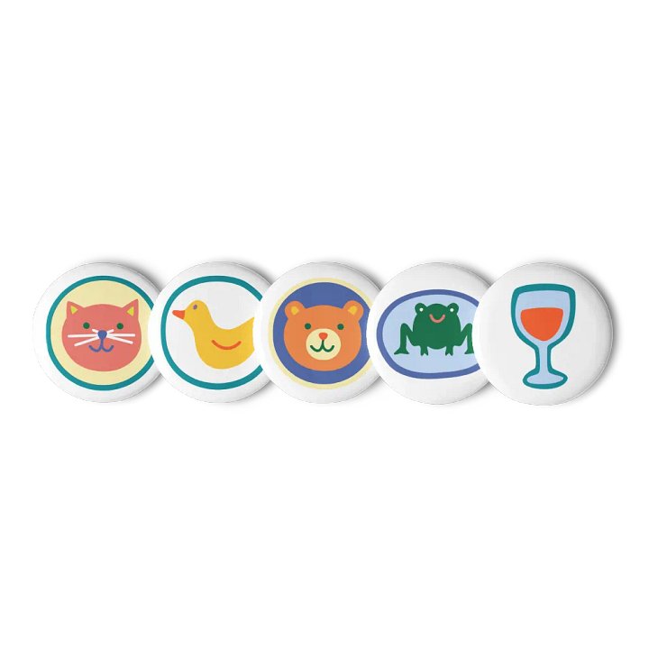 Set of Pin Buttons (vintage style) product image (1)