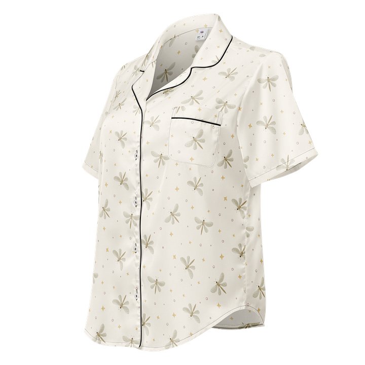 Serene Dragonflies Ladies Short Sleeved Pajama Top product image (1)
