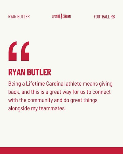 Being a #LifetimeCardinal athlete goes far beyond the game.⁠
⁠
Support the next generation of athletes like @ryan9butler and ...