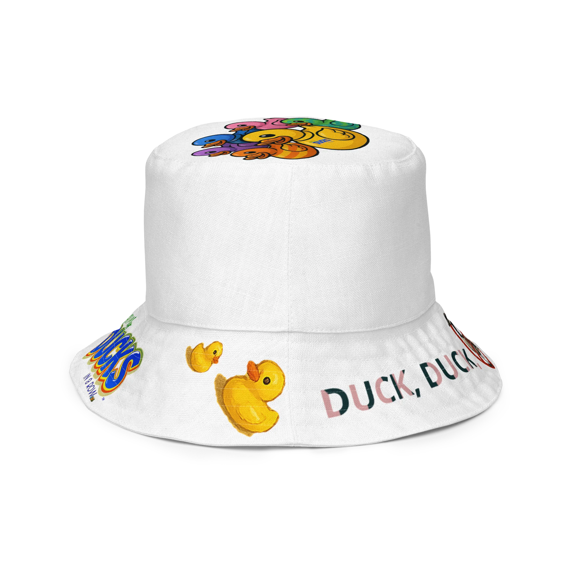 The Jeople™ Signature Series DUCKS in a ROW™ – "Duck, Duck... No Goose!" Reversible Bucket Hat product image (4)