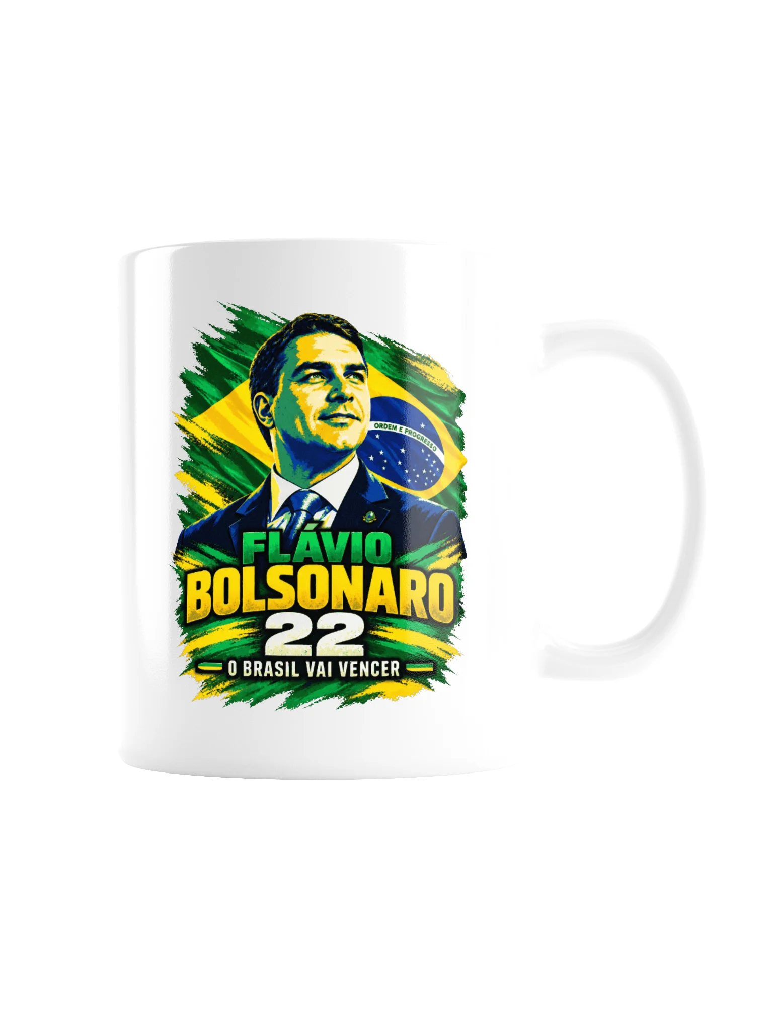 Flávio Bolsonaro 22 - "O Brasil Vai Vencer" mug product image (7)