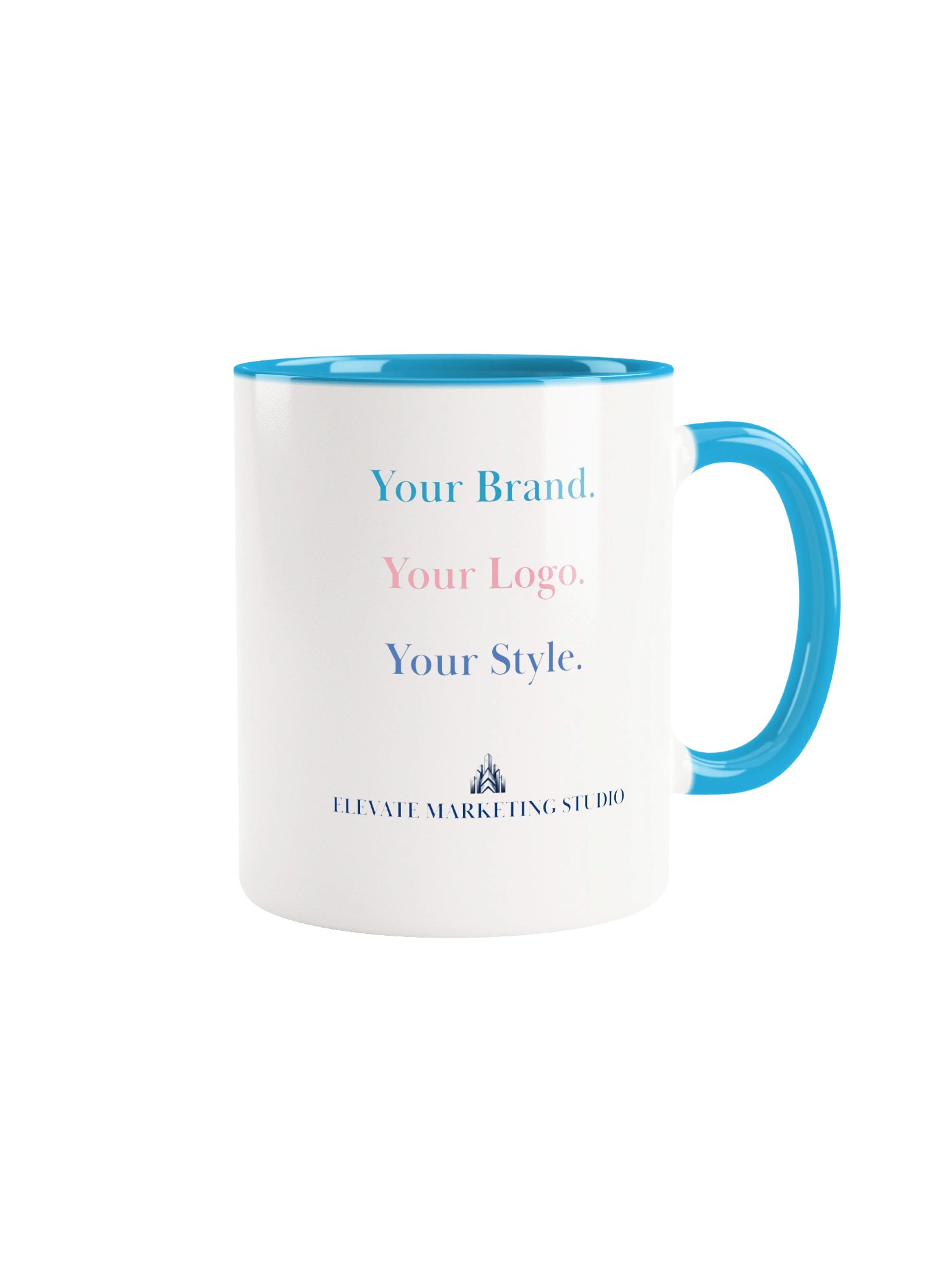 (EXAMPLE) Custom Business Logo Accent Mug | Elevate Marketing Studio product image (2)