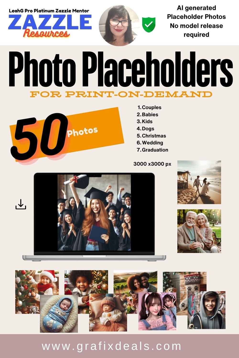 Zazzle Resources - People Placeholder Photos AI product image (1)