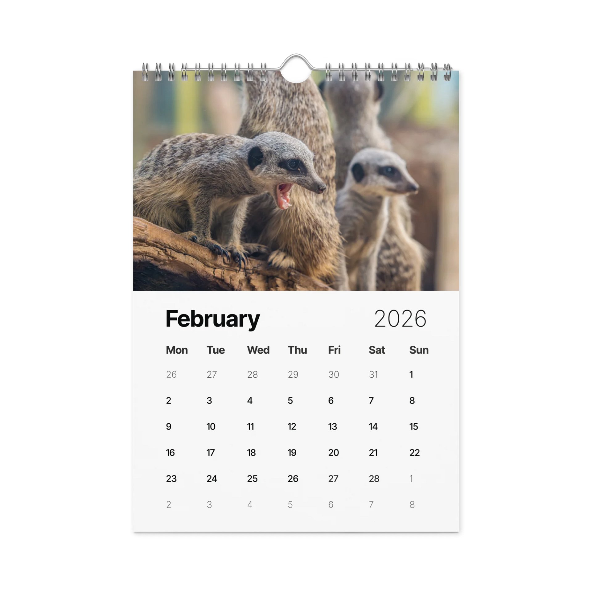 2026 Cute Animals Calendar product image (3)