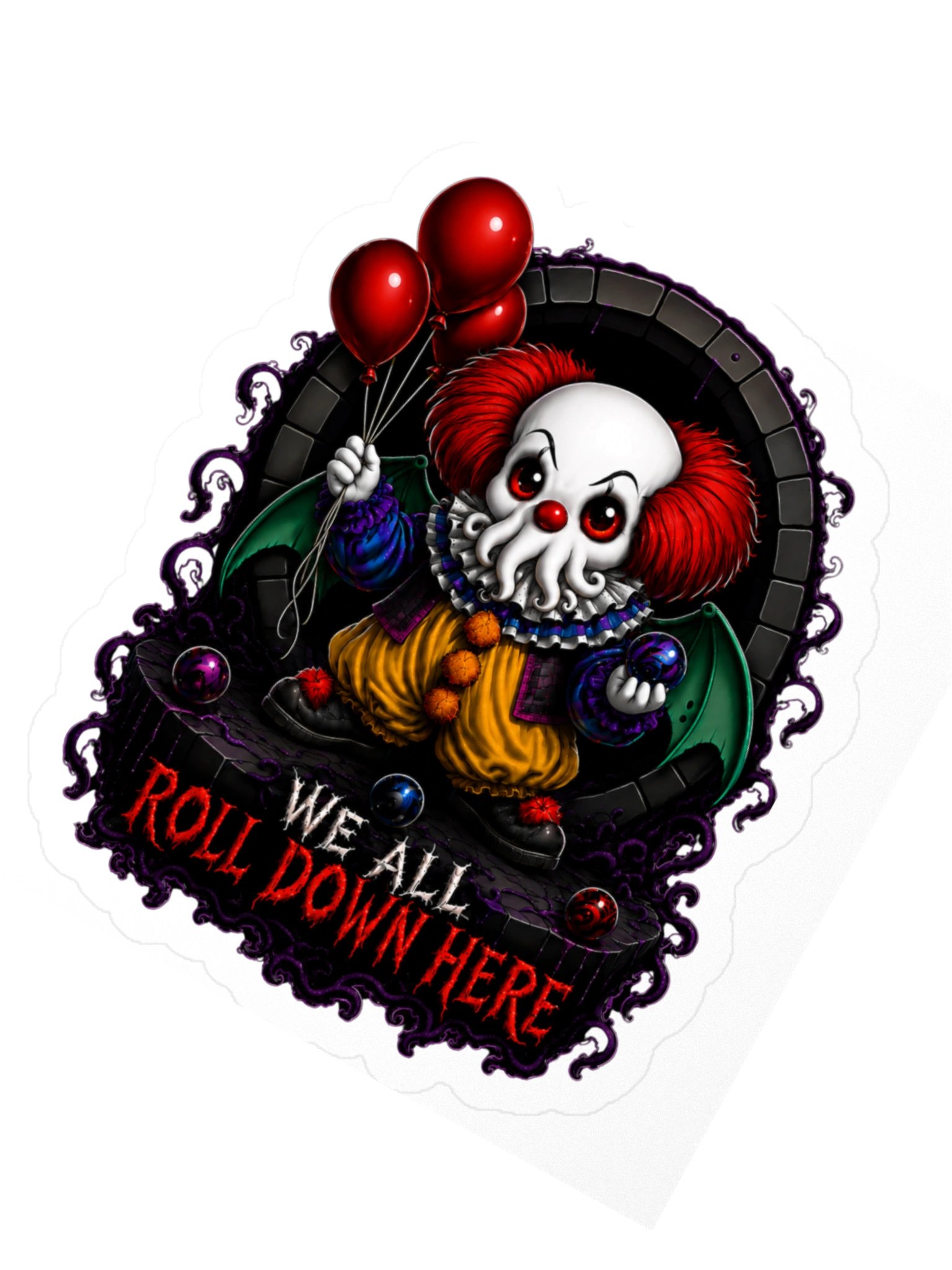 We All Roll Down Here Sticker product image (4)