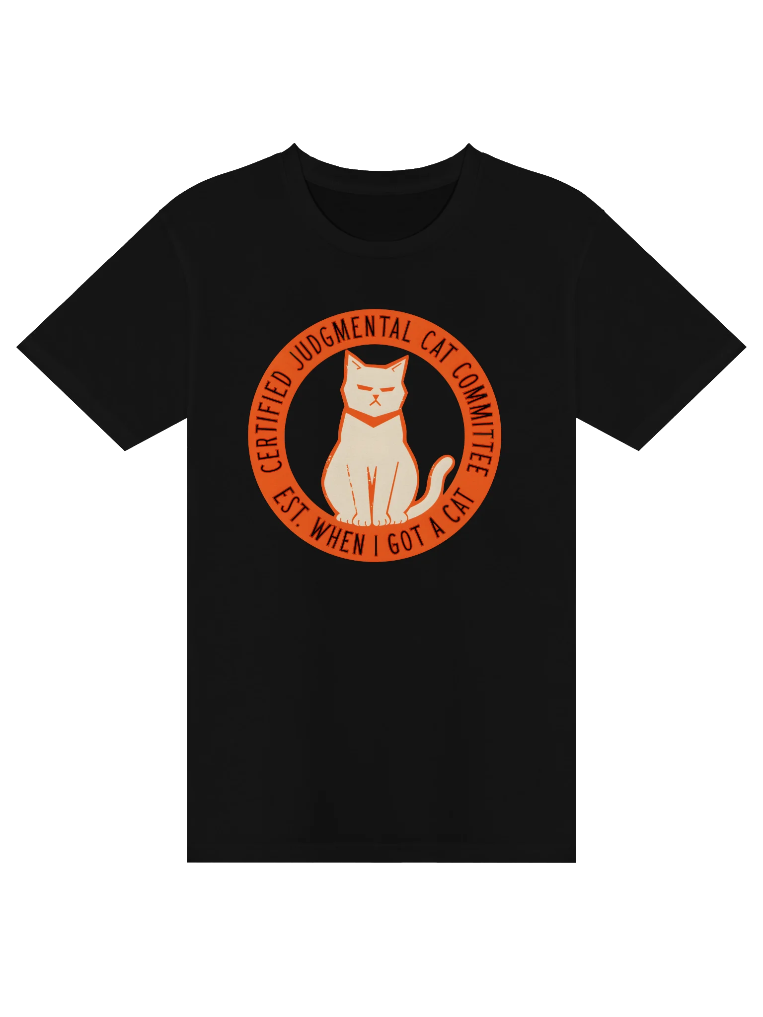 Certified Judgmental Cat T-Shirt – Funny Cat Lover Design product image (1)