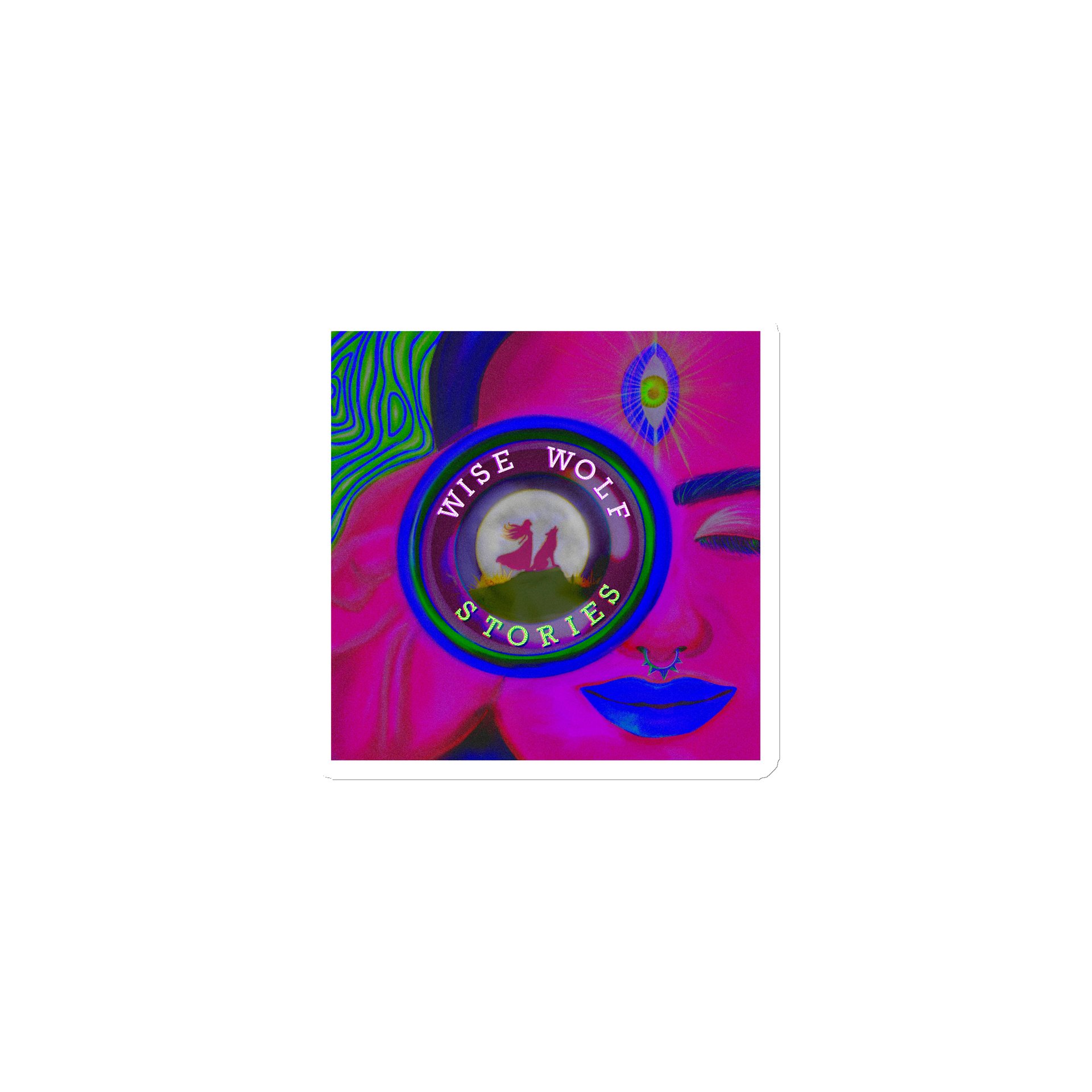 Wise Wolf Stories Emblem Die-Cut Magnets product image (1)
