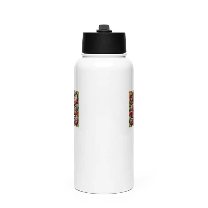 Retro Advertise Swirl Stainless Steel Bottle product image (1)