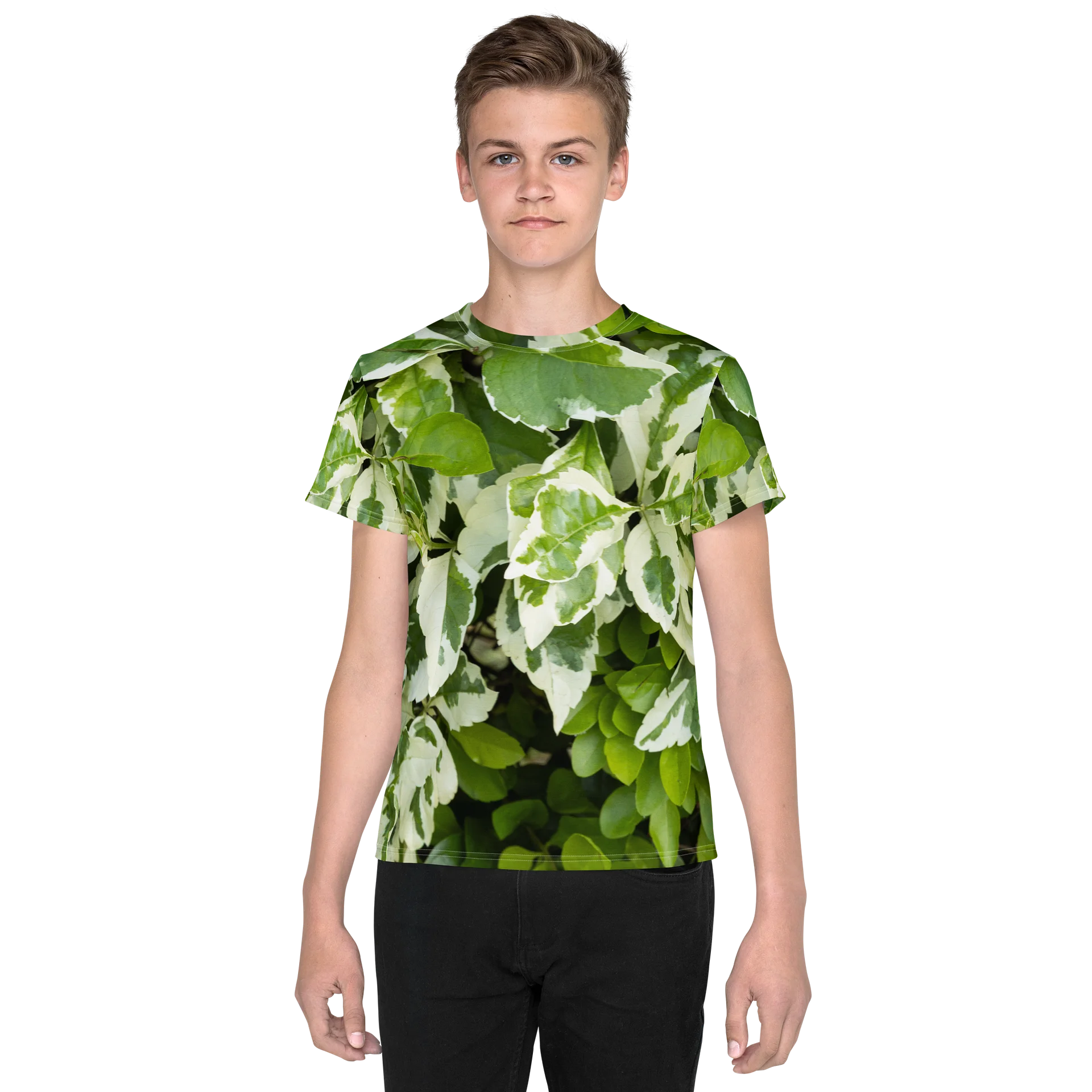 Moss & Parch All-Over Print Youth Crew Neck T-Shirt product image (1)