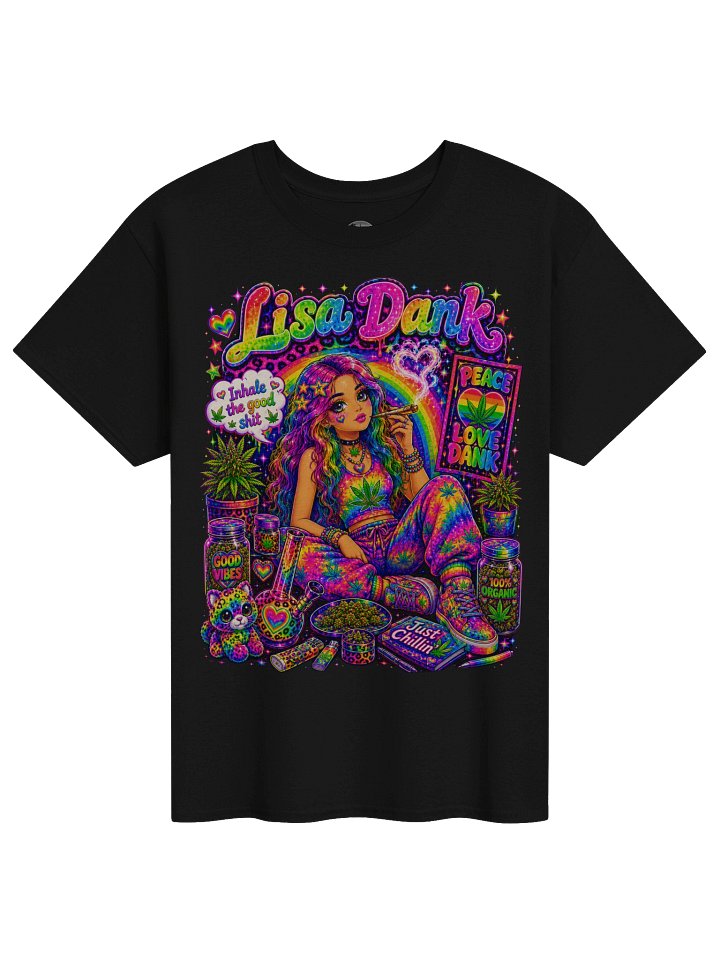 Lisa Dank Psychedelic Rainbow Weed Graphic Tee product image (1)