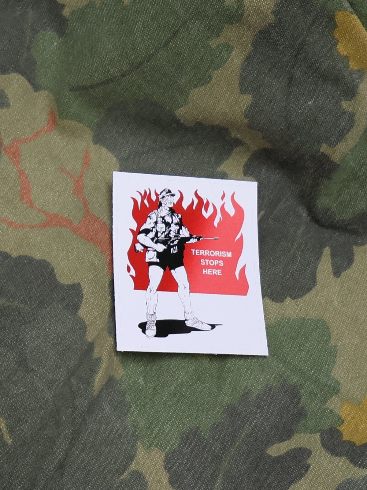 "TERRORISM STOPS HERE" STICKER product image (3)