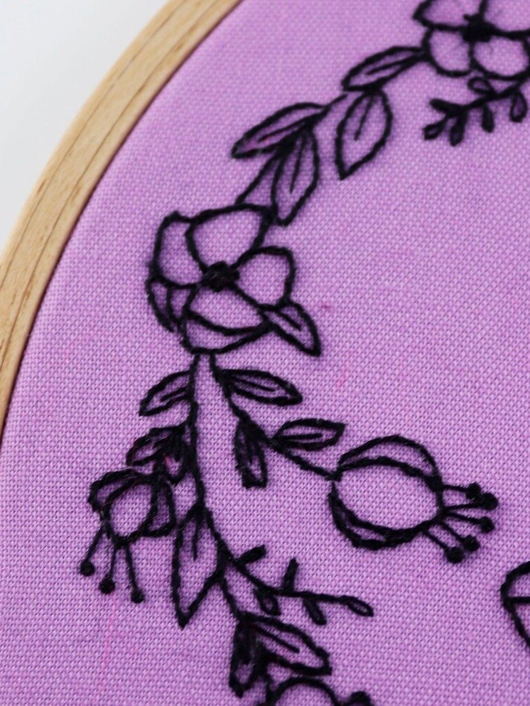 Bee Embroidery Pattern: Floral Heart Insect Design (PDF Digital Download) product image (6)