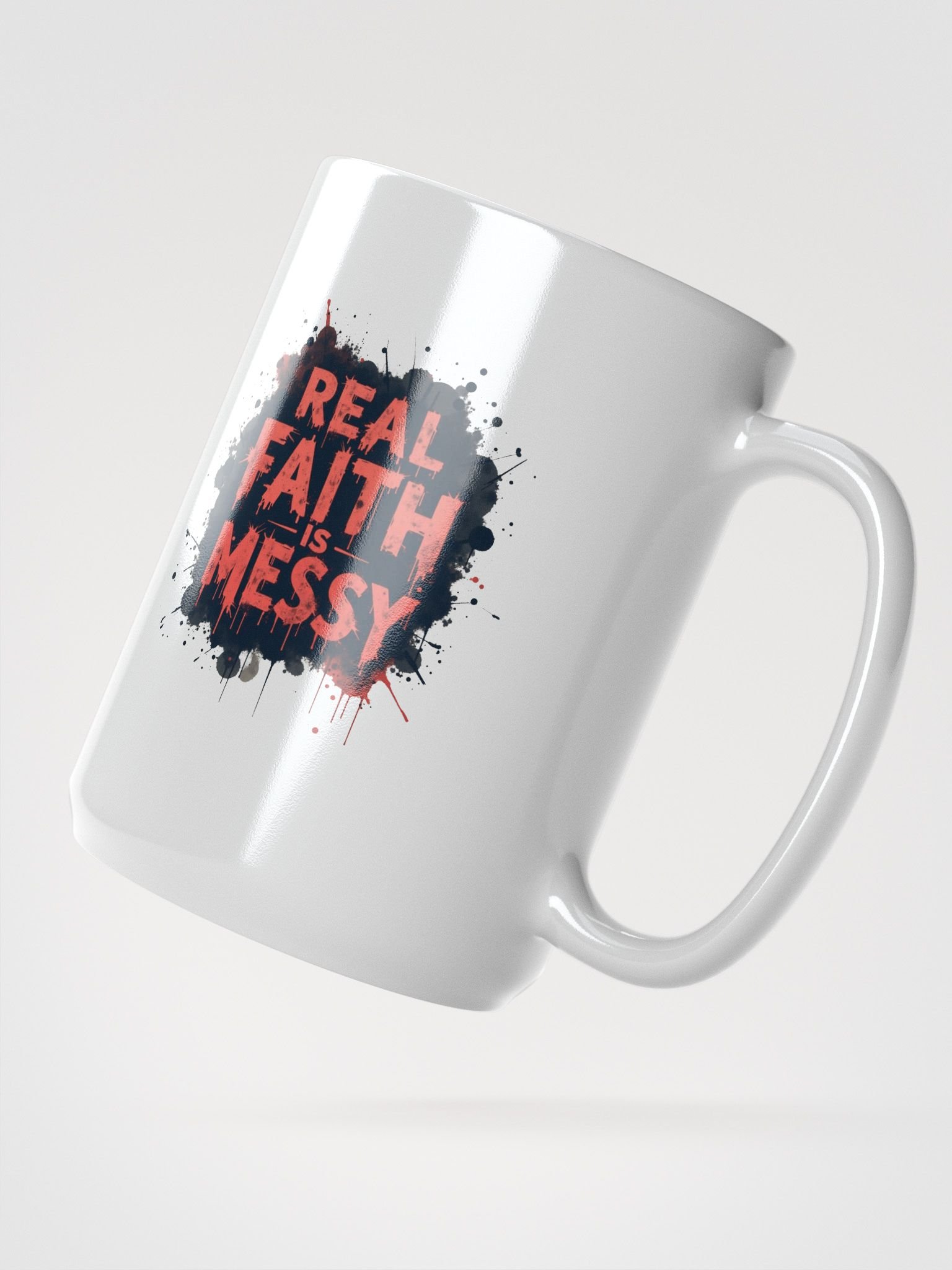 Real Faith Is Messy | Gritty Christian Coffee Mug product image (2)