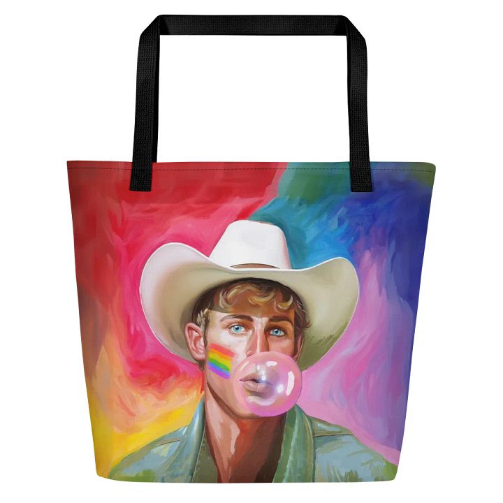 Blond Cowboy – Fun Gay Tote Bag product image (2)