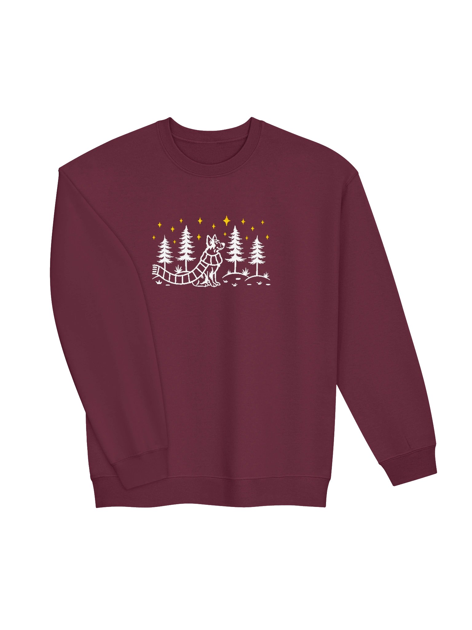 Australian Cattle Dog Winter/Christmas Line Art Design Embroidered Sweatshirt product image (19)