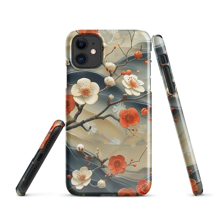 Traditional Japanese Floral iPhone Case - Plum Blossom Aesthetic Cover product image (1)