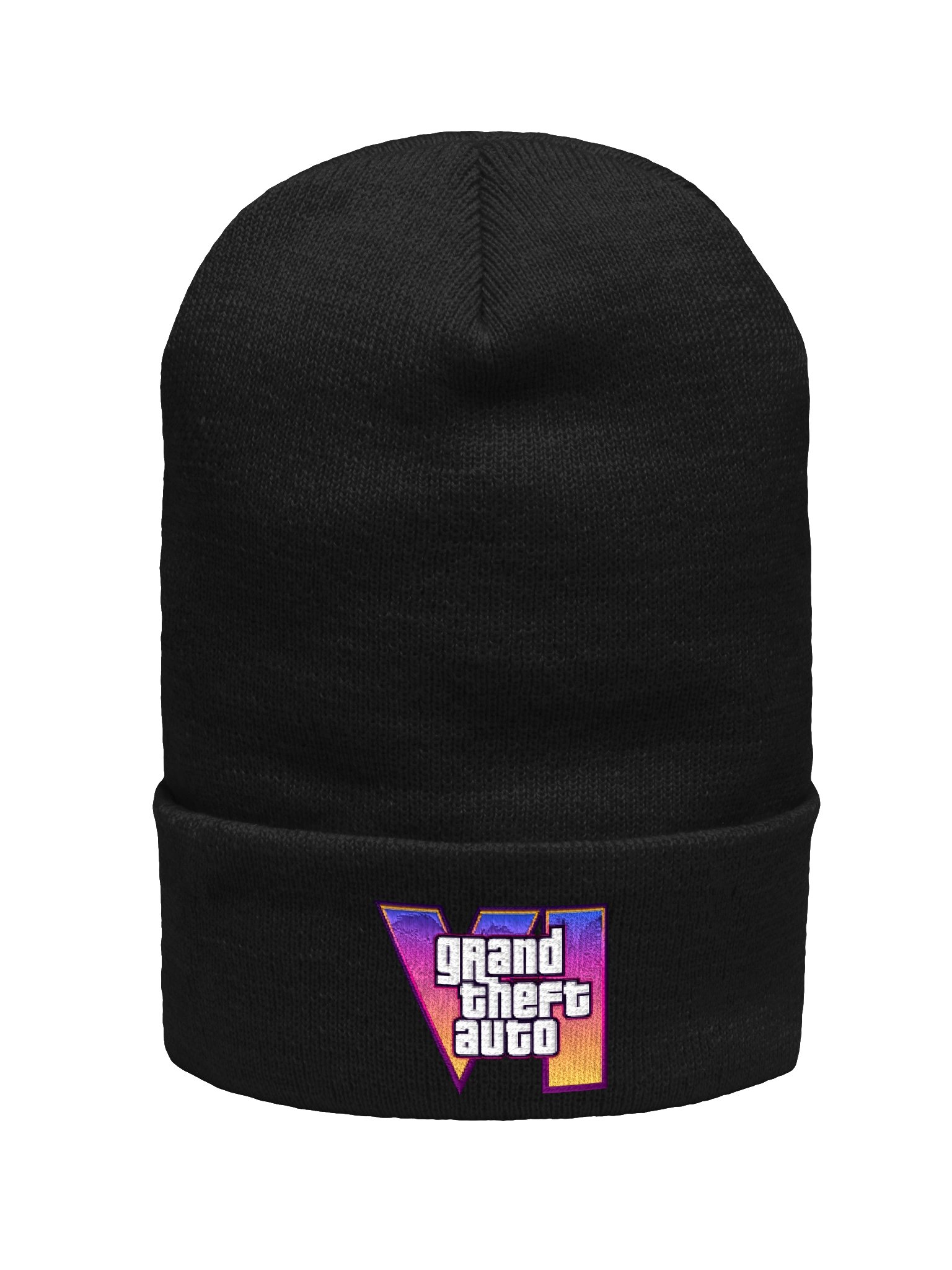 GTA VI Logo Embroidered Beanie Fan Made product image (1)