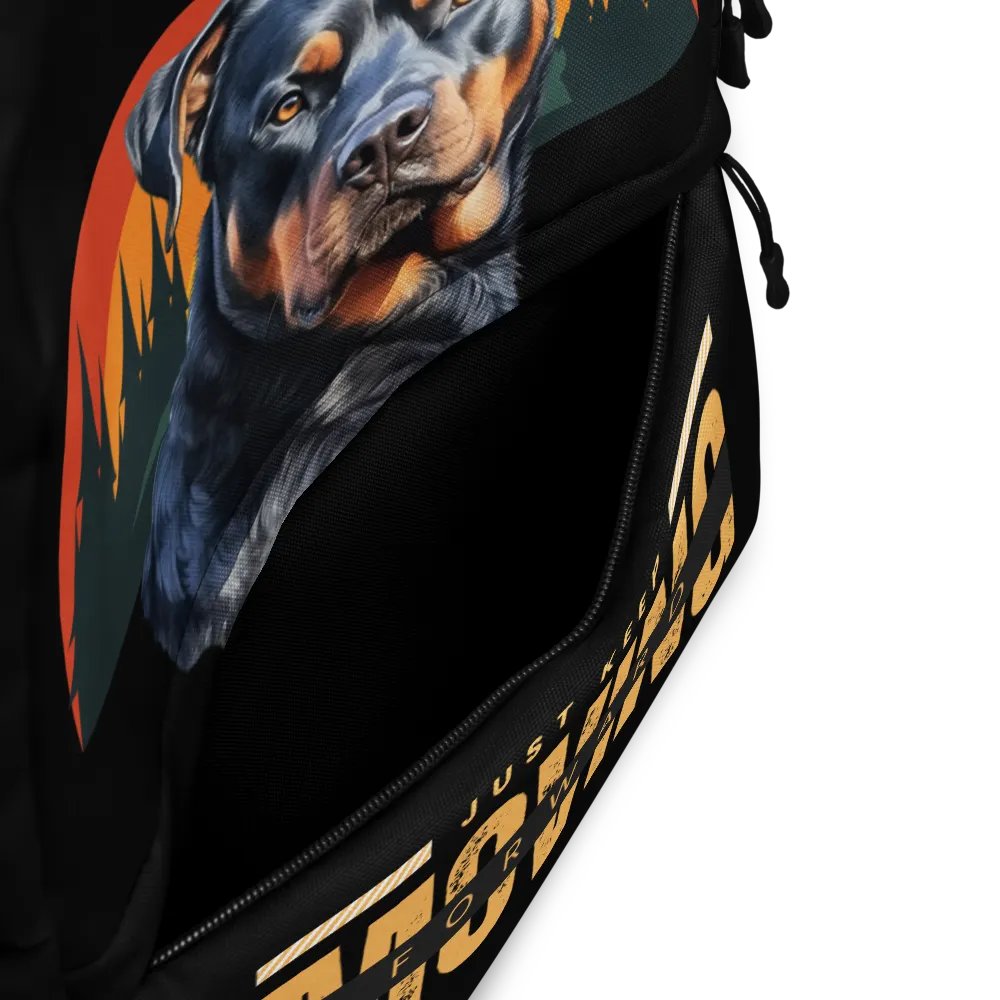 Rottweiler Keep Moving Forward All-Over Print Backpack product image (7)