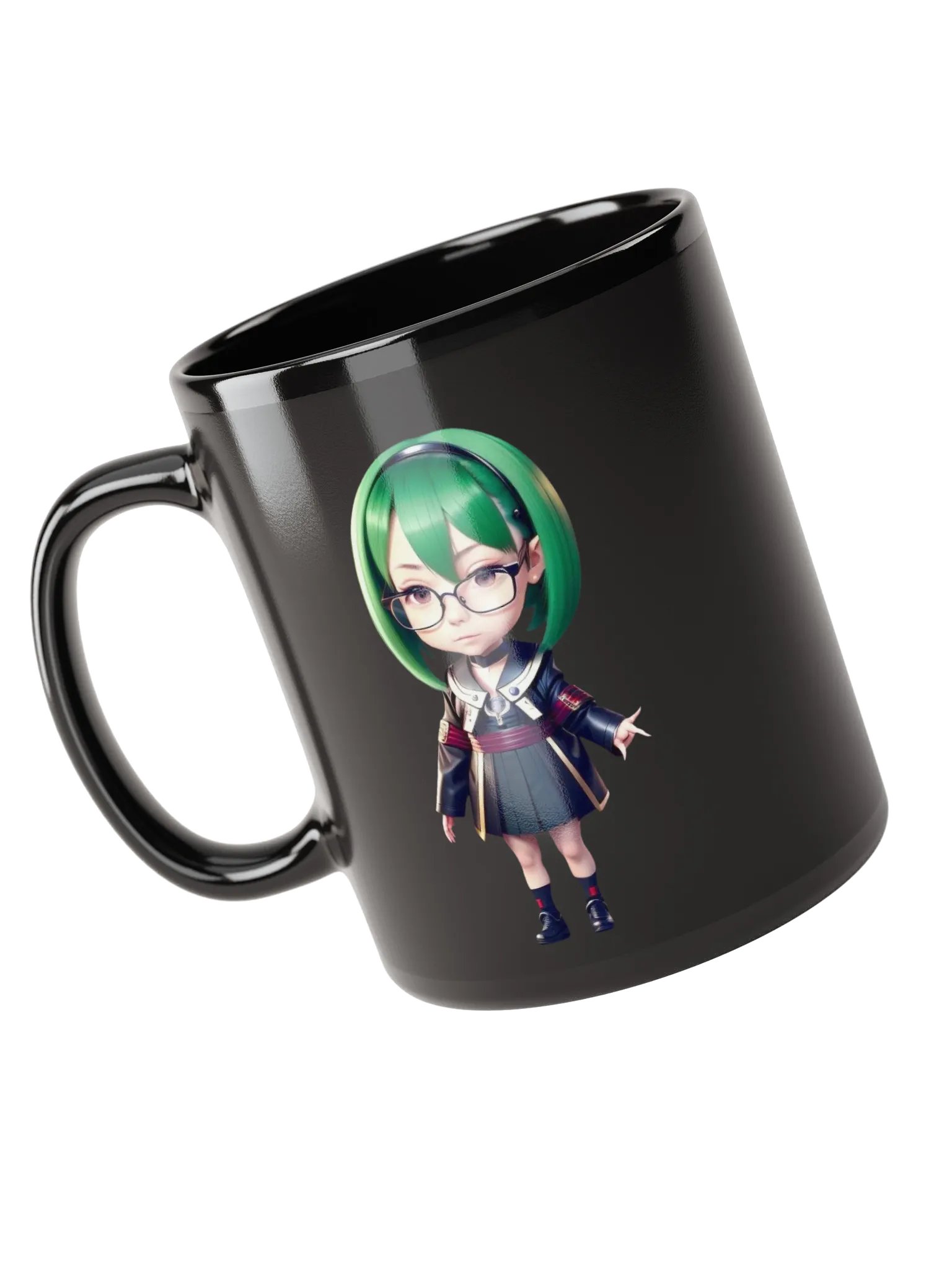 (GREEN CHIBI) K Black Mug product image (3)