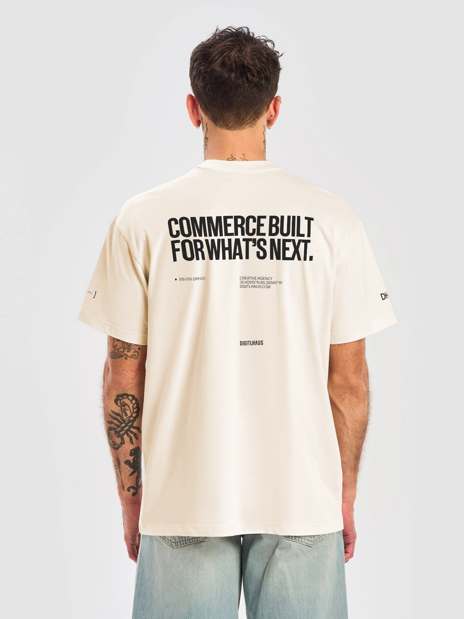 DigitlHaus T-Shirt Commerce Built for What's Next - Cream product image (6)