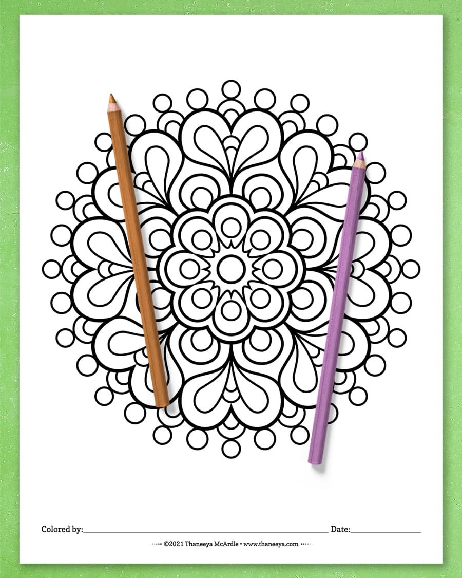 Easy Mandala Coloring Pages product image (11)