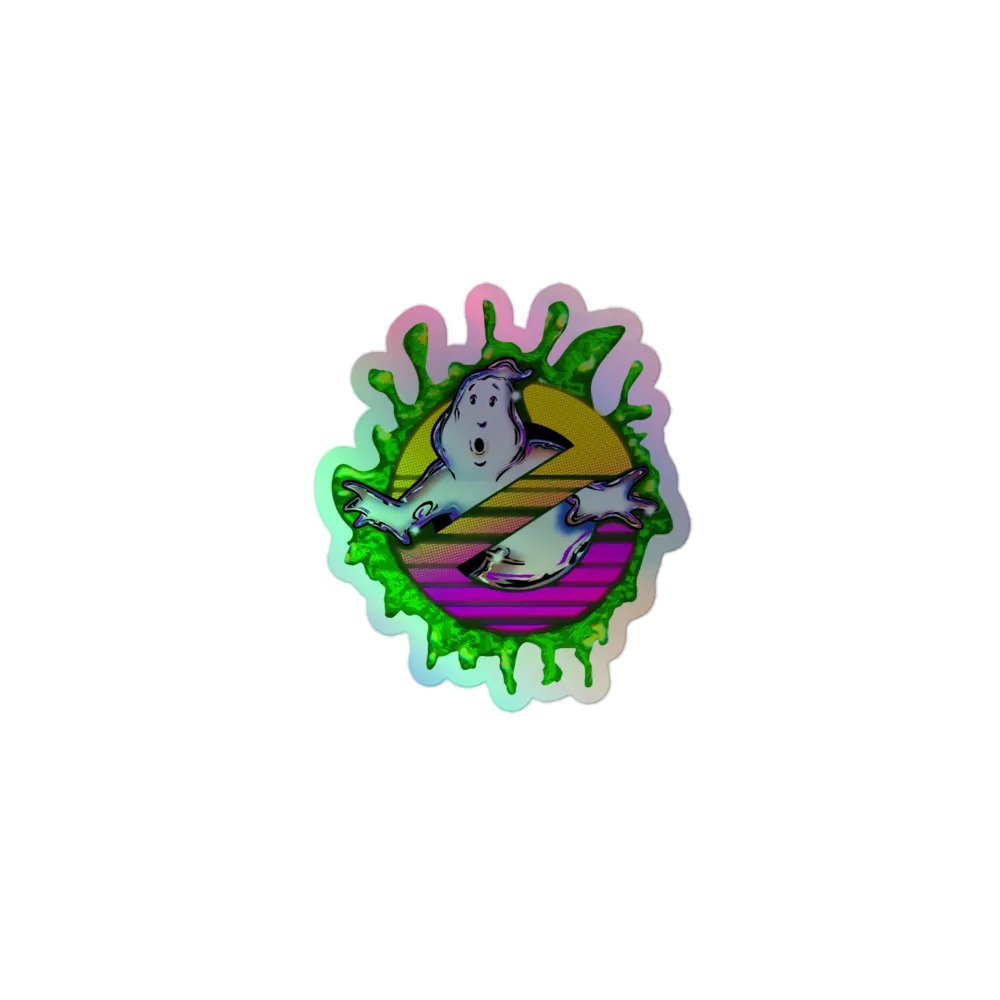 Who Ya Gonna Call Synthwave Holofoil Sticker product image (1)