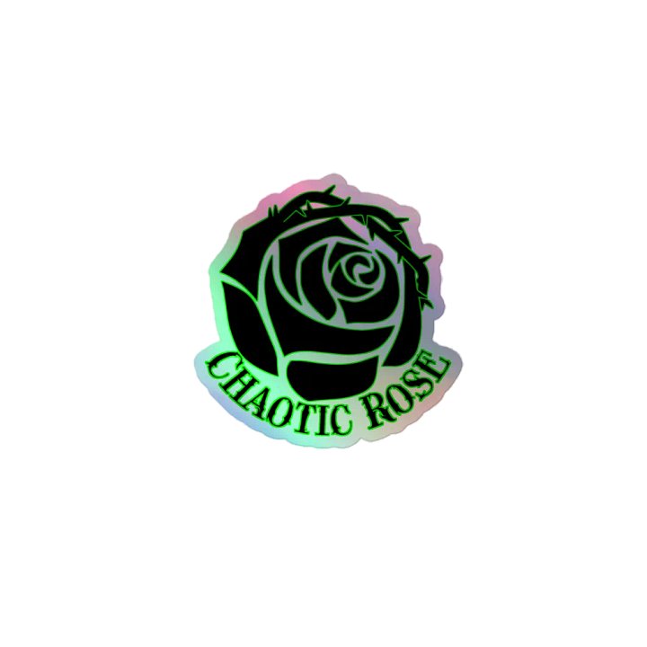 Chaotic Rose Holographic Sticker product image (1)