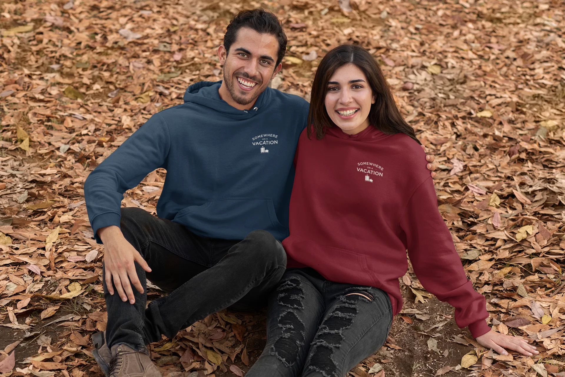 Somewhere on a Vacation Premium Unisex Embroidered Hoodie product image (23)