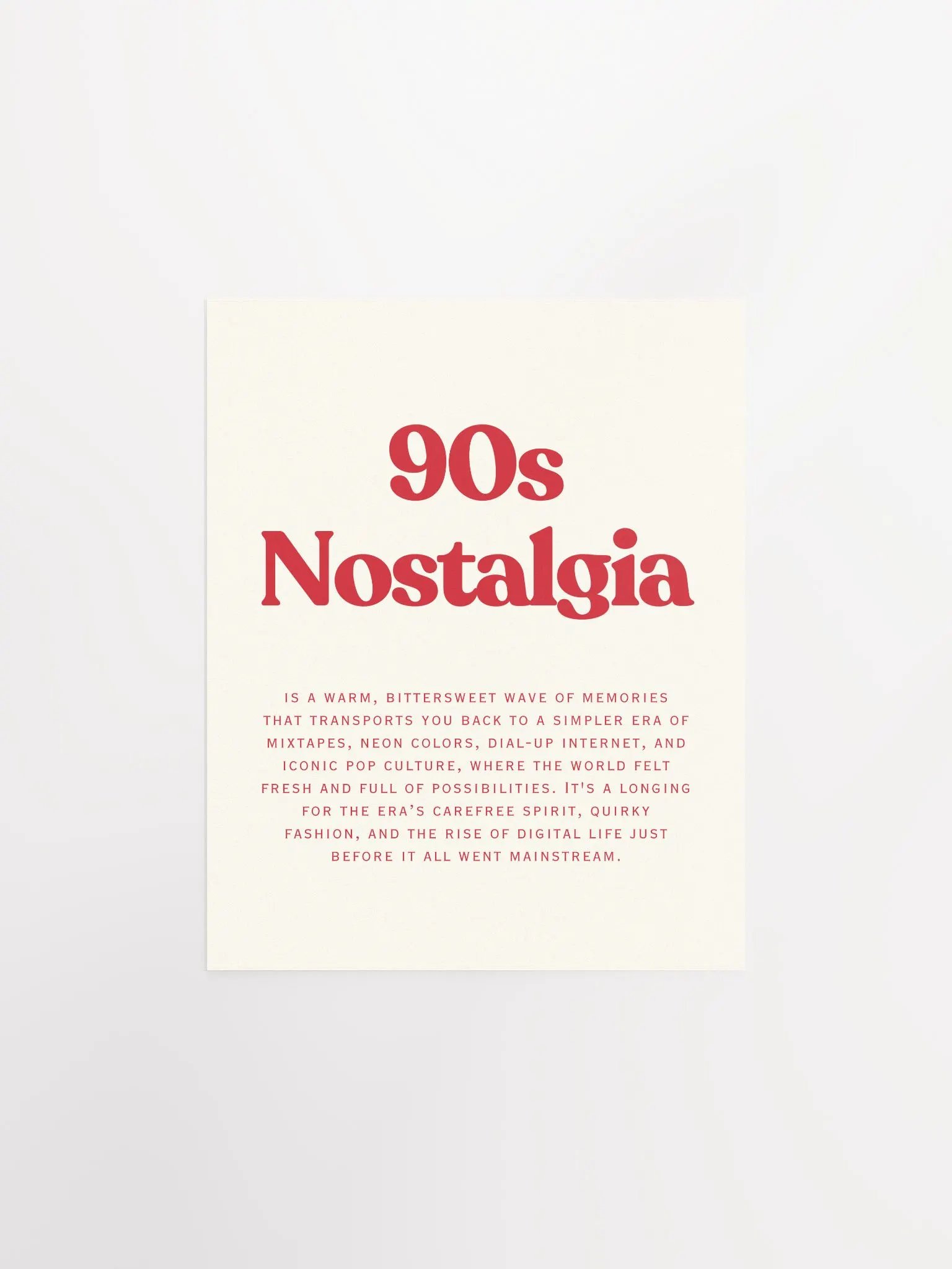 90s Nostalgia - Enhanced Matte Paper Poster product image (1)