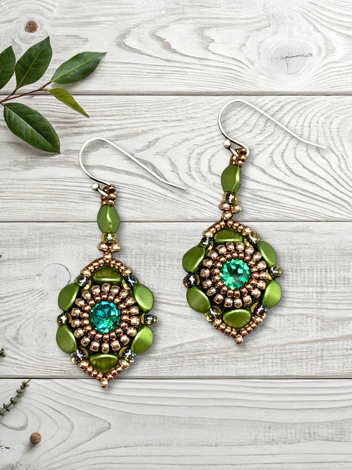 Spellbound Beaded Earrings - Green product image (1)
