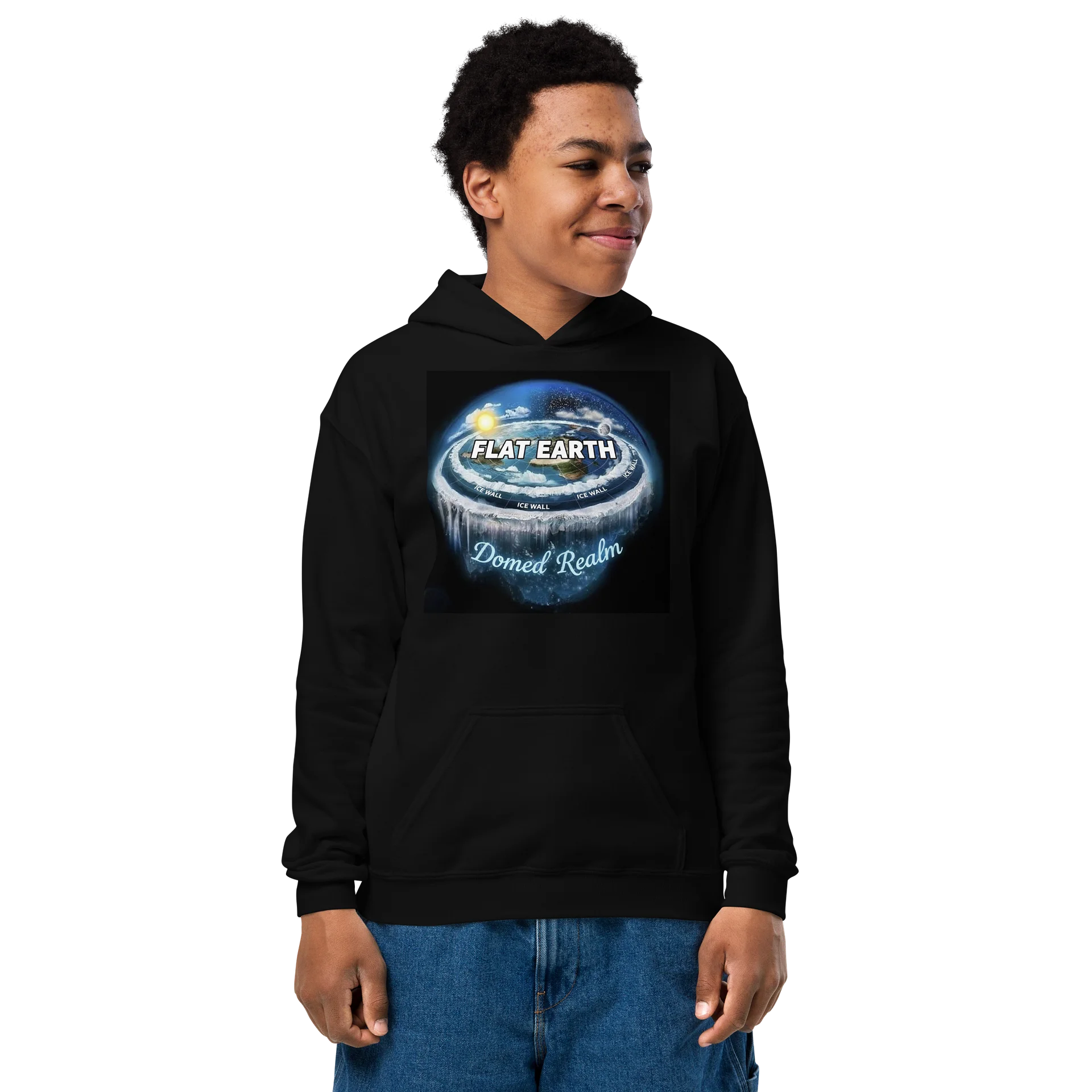Domed Realm Flat Earth Kids Hoodie product image (1)