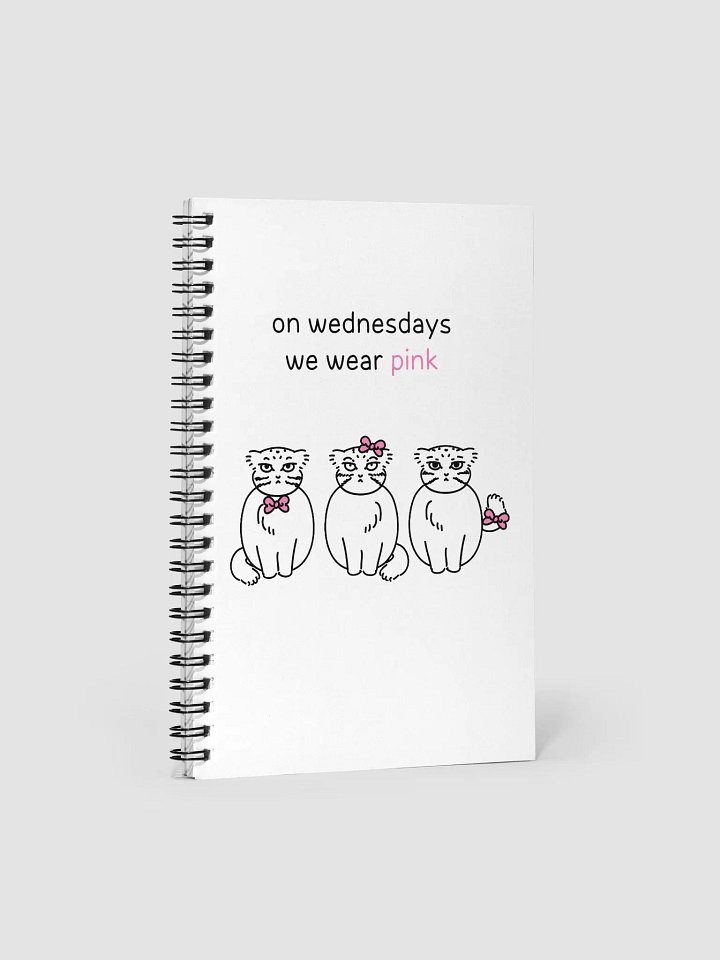Pink Wednesdays Manul - Spiral Notebook product image (1)